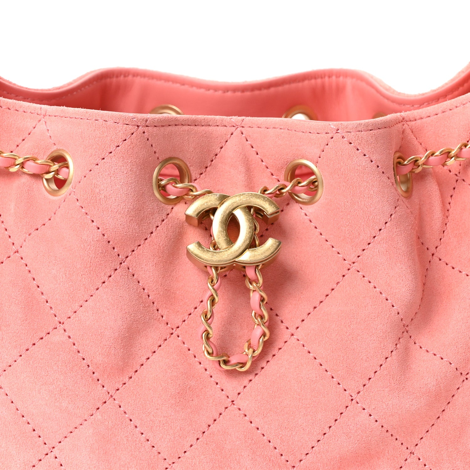 Chanel Suede Quilted Mini Chanel 25 Handbag Pink 8 of 11