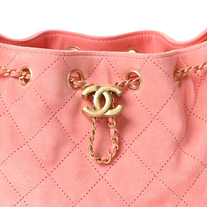 Chanel Suede Quilted Mini Chanel 25 Handbag Pink 8 of 11