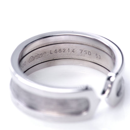 Cartier 18K White Gold 6.5mm C De Cartier Ring 53 6.5 5 of 5