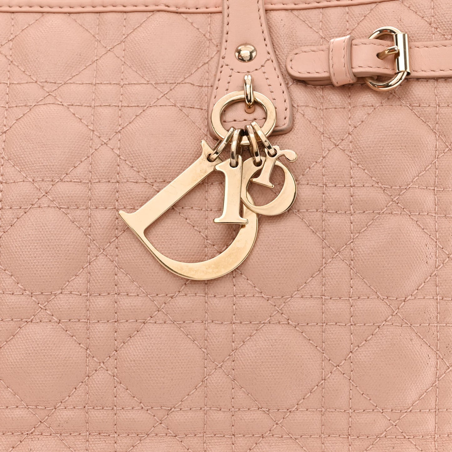 Coated Canvas Cannage Medium Panarea Tote Rosato