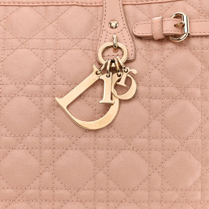 Christian Dior Coated Canvas Cannage Medium Panarea Tote Rosato 8 of 20