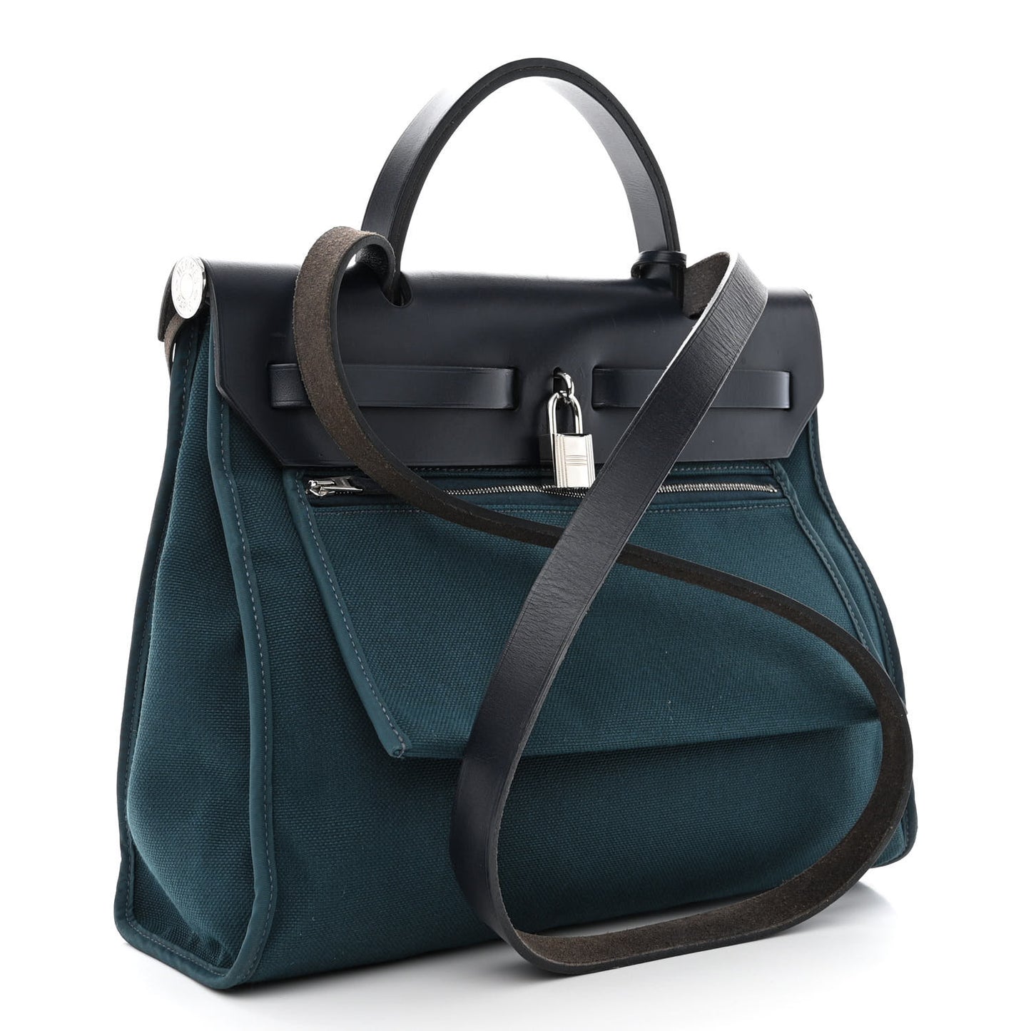 Military Toile Vache Hunter Herbag Zip 31 PM Bleu Ocean Bleu Indigo