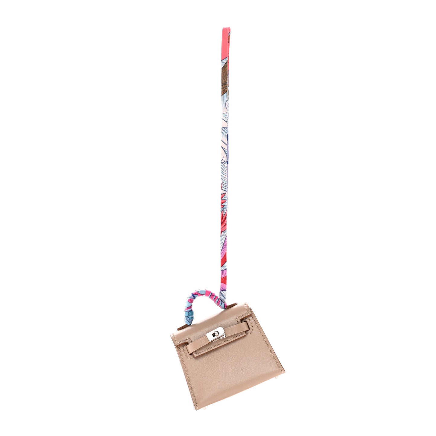Tadelakt Mini Kelly Twilly Bag Charm Argile