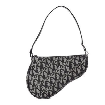 Christian Dior Monogram Mini Saddle Pochette Black 1 of 16