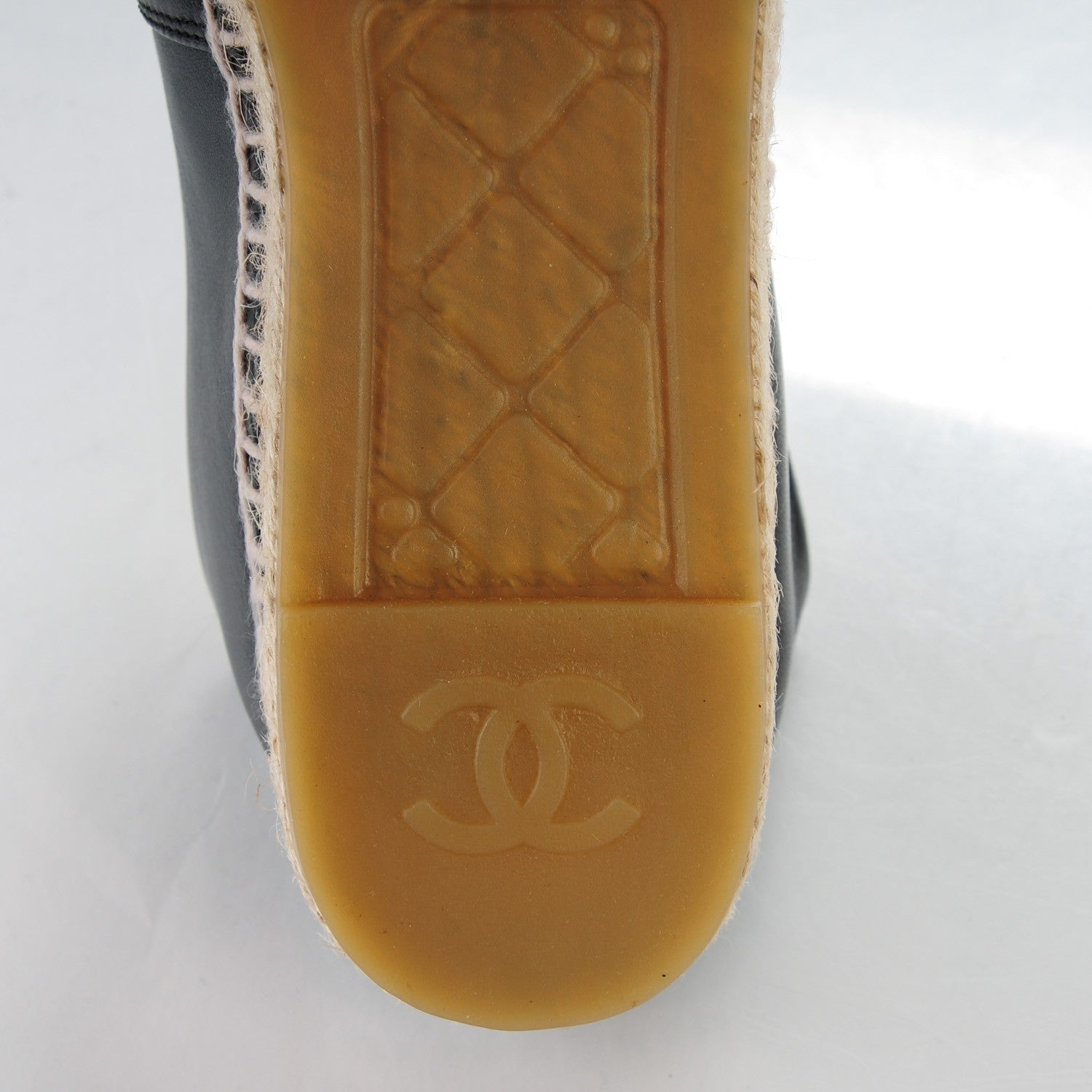 Chanel Lambskin CC Espadrilles 40 Black 8 of 10