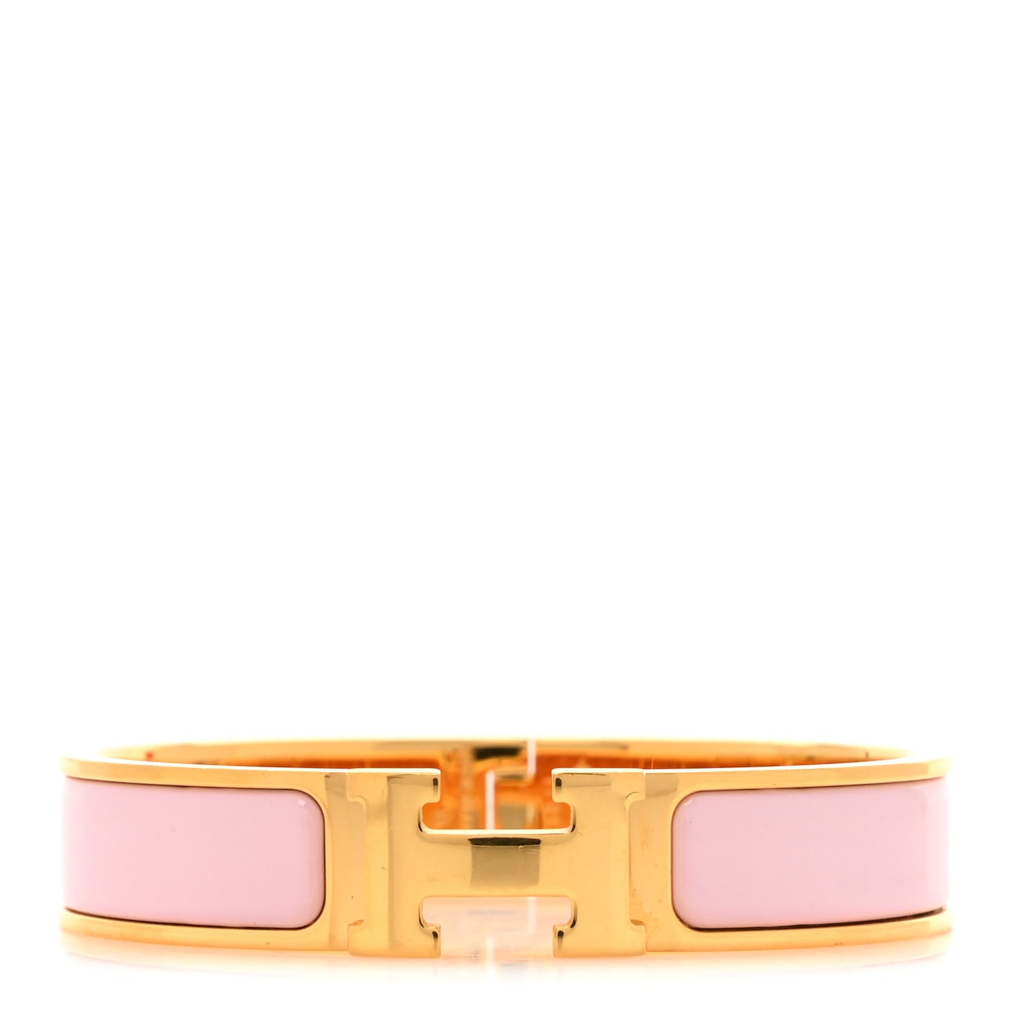 Enamel Narrow Clic Clac H Bracelet PM Rose Dragee