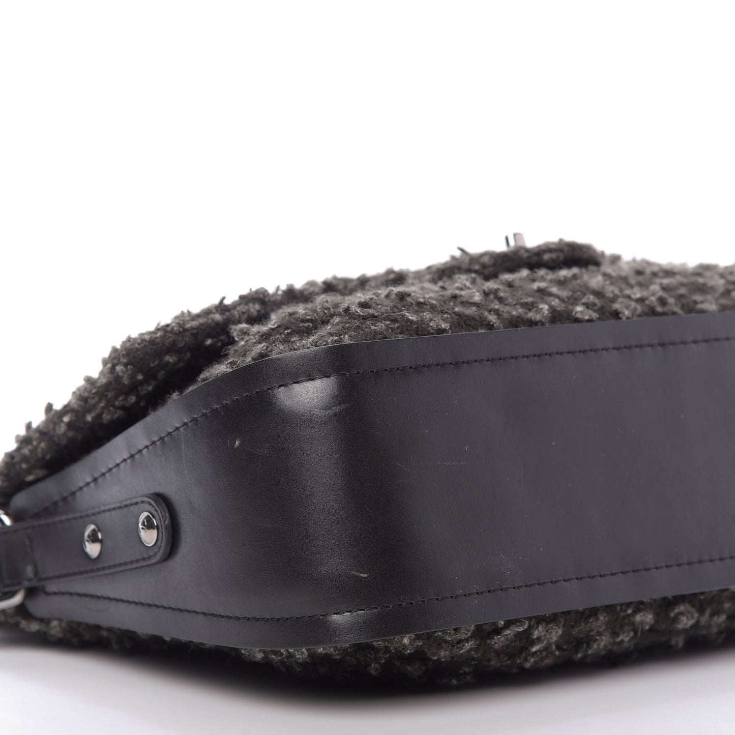 Tweed Maxi Single Flap Black Grey