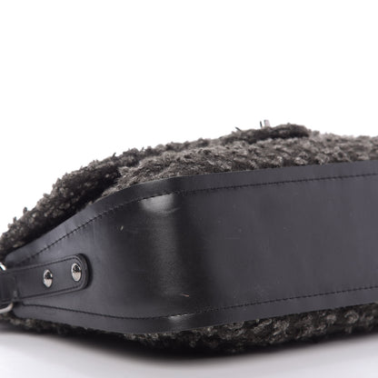 Chanel Tweed Maxi Single Flap Black Grey 7 of 11