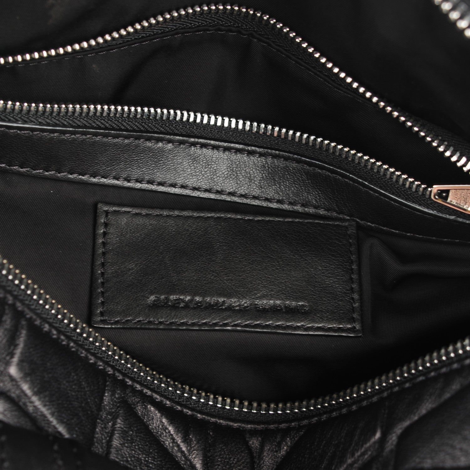 Alexander McQueen ALEXANDER WANG Neoprene Injected Lambskin Rocco Black Rhodium Hardware 6 of 8