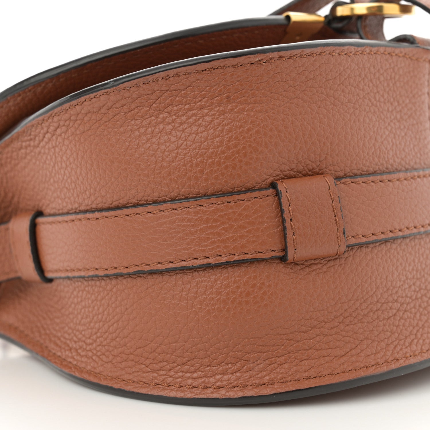 Chloe Grained Calfskin Small Marcie Saddle Bag Tan 10 of 13