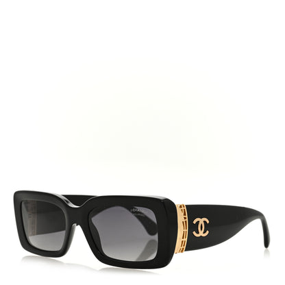 Chanel Acetate Rectangle Sunglasses 5534 Black 1 of 8