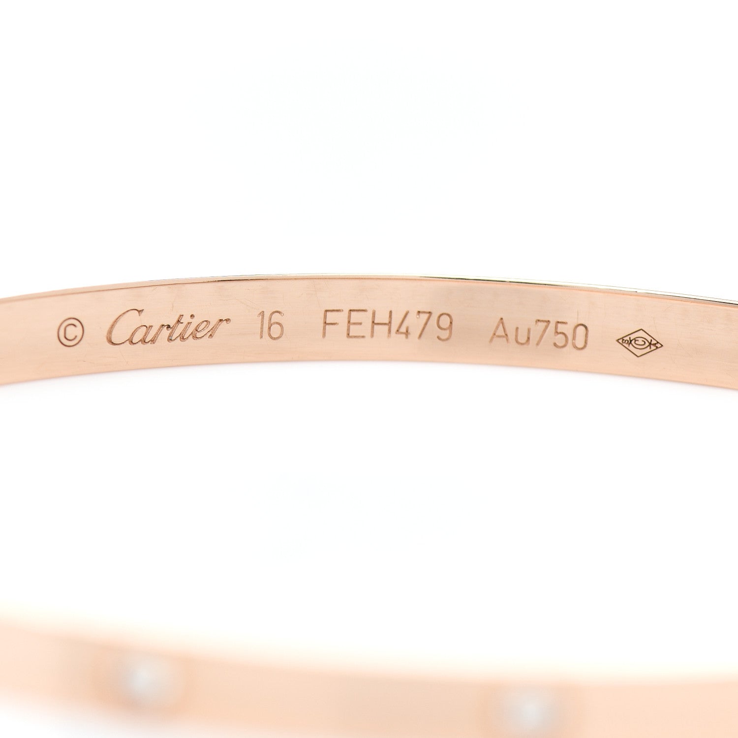 Cartier 18K Pink Gold 10 Diamond Small LOVE Bracelet 16 4 of 5