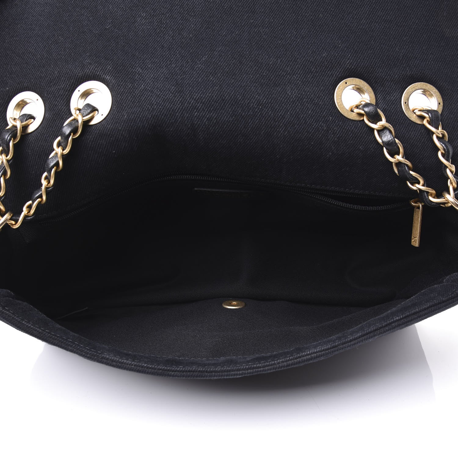 Chanel Denim Coco Jumbo Single Flap Black 4 of 10