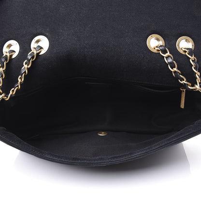 Chanel Denim Coco Jumbo Single Flap Black 4 of 10