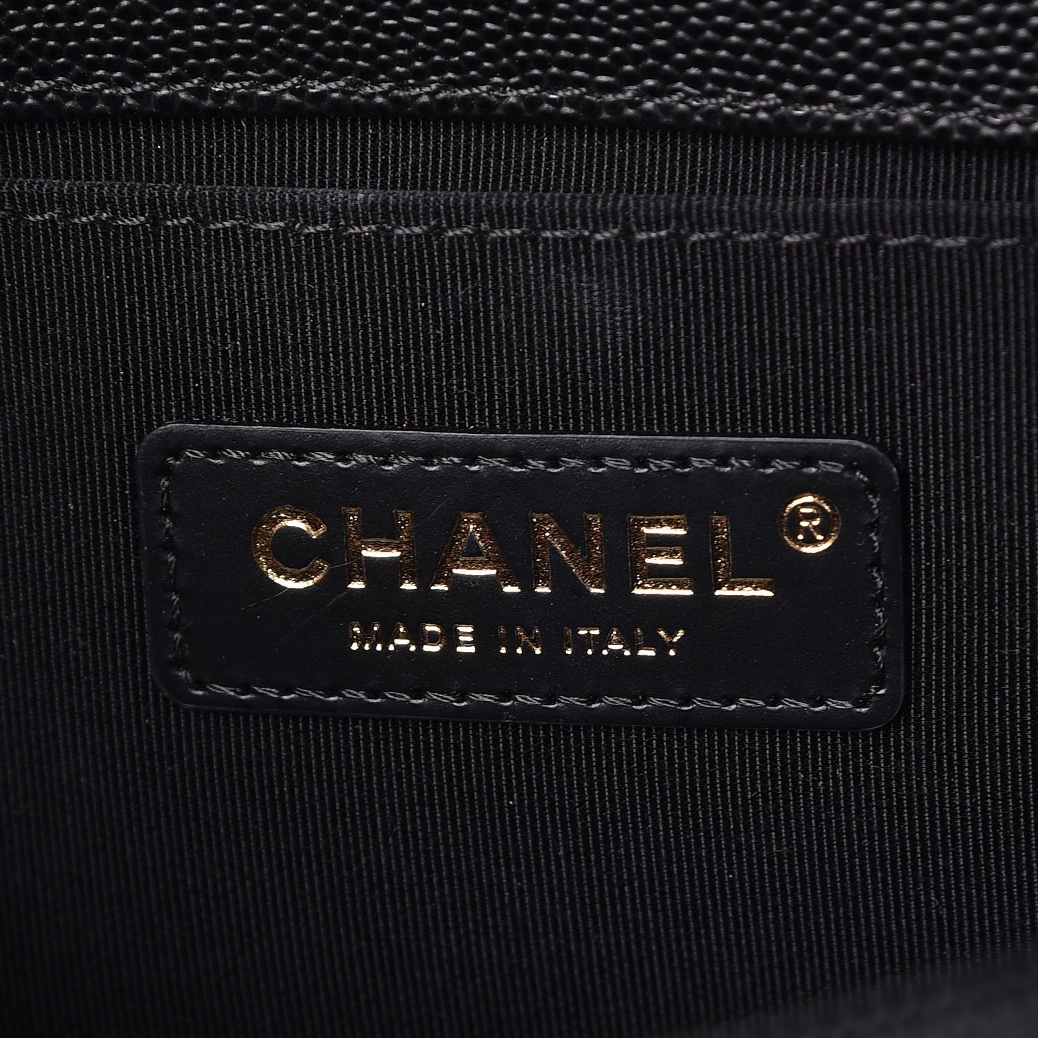 Chanel Caviar Chevron Quilted Medium Boy Flap Black 5 of 9