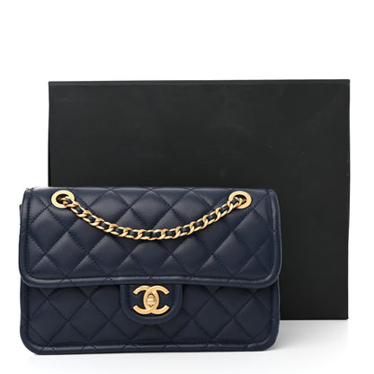 Chanel Caviar Quilted Medium Sweet Classic Flap Navy Blue 11 of 11