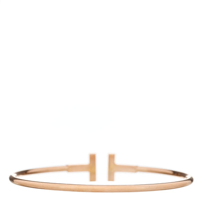 Tiffany 18K Rose Gold Mother of Pearl T Wire Bracelet 2 of 3