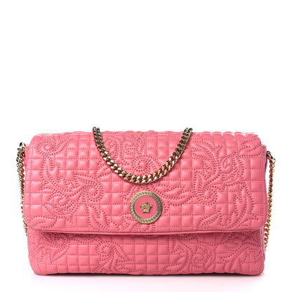 Versace Nappa Barocco Quilted Vanitas Crossbody Pink 1 of 8