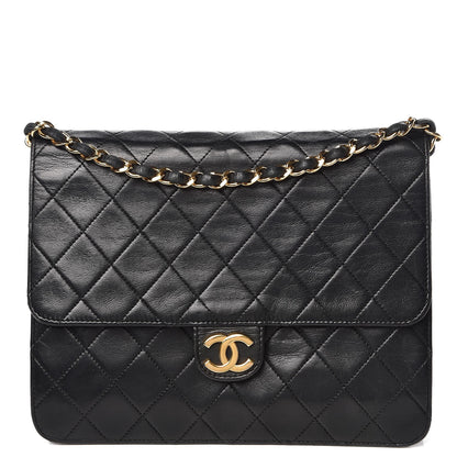 Chanel Lambskin Quilted Small Single Flap Black 1 of 9
