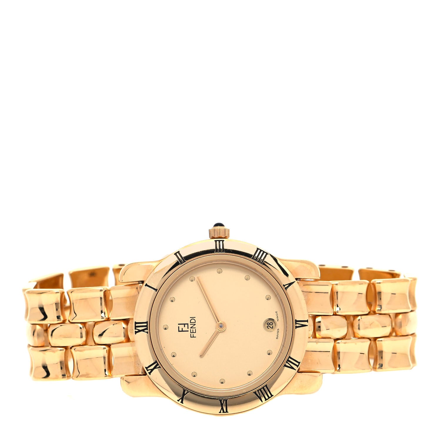 Fendi Stainless Steel 34mm Orologi Quartz Watch Gold 2 of 5