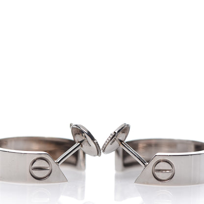 Cartier 18K White Gold 5.5mm LOVE Hoop Earrings 5 of 5