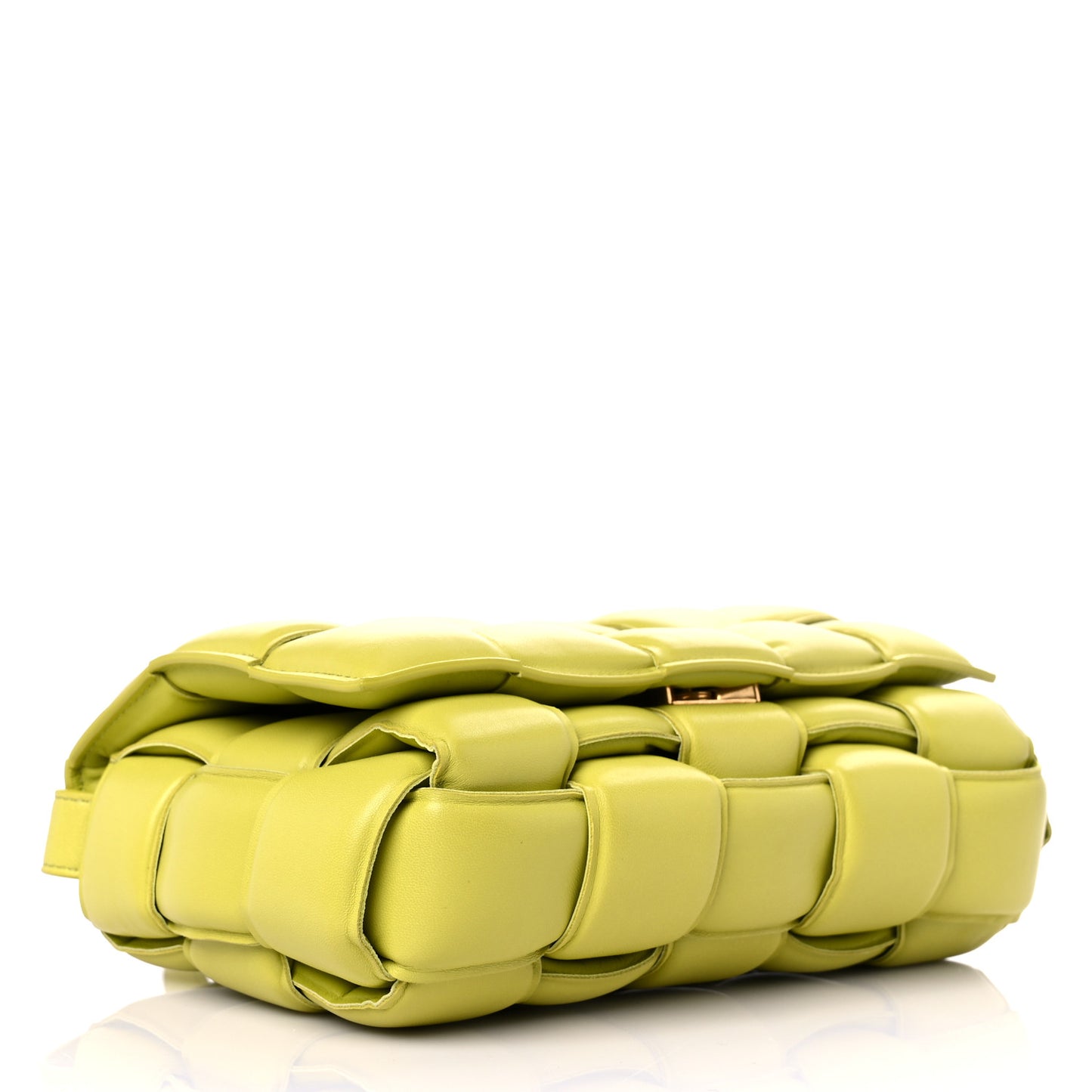Nappa Maxi Intreccio Padded Cassette Crossbody Bag Kiwi