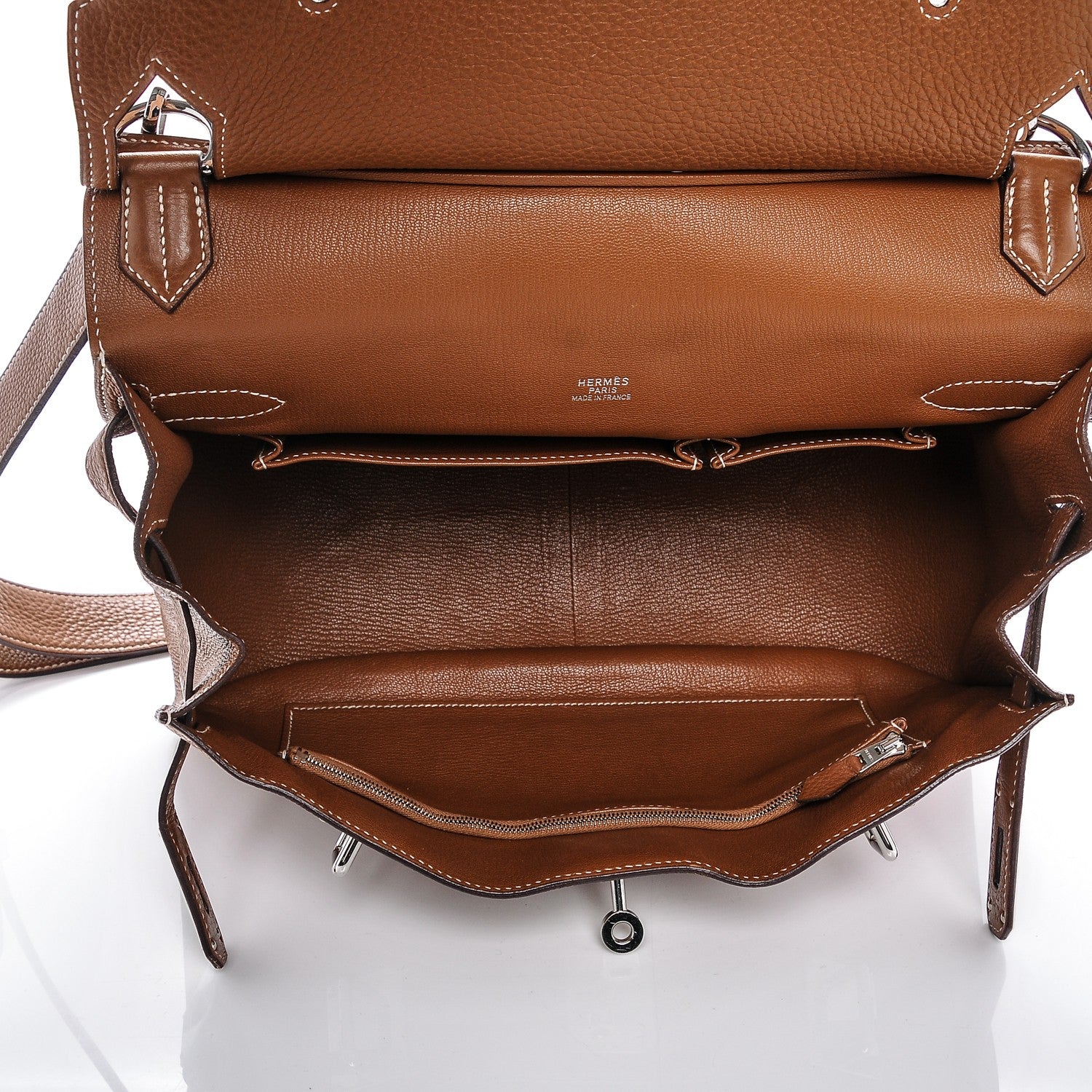 Hermes Taurillon Clemence Jypsiere 34 Gold 6 of 9