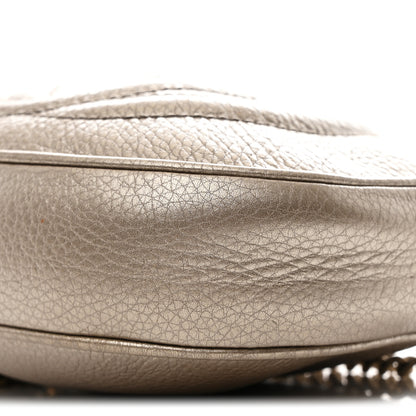 Gucci Metallic Pebbled Calfskin Mini Soho Chain Bag Golden Beige 10 of 10