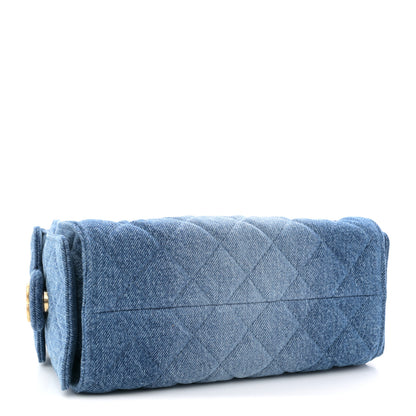 Chanel Washed Denim Quilted Mini Chanel 25 Handbag Blue 6 of 19