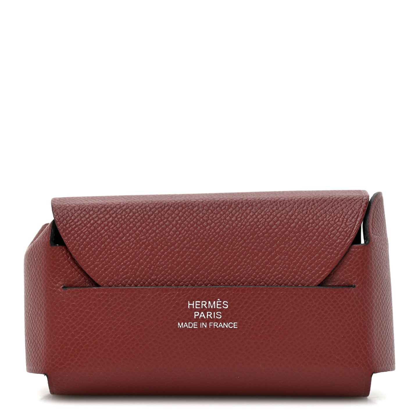 Grained Madame Calfskin Lipstick Case with Mirror Rouge H