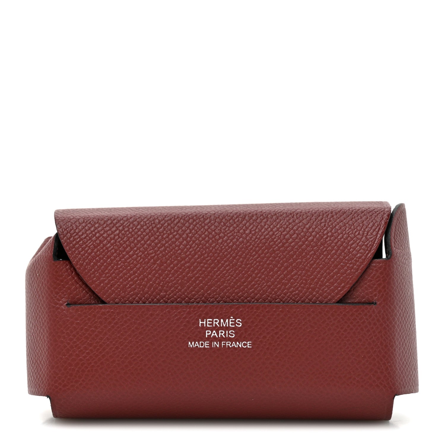 Hermes Grained Madame Calfskin Lipstick Case with Mirror Rouge H 1 of 8