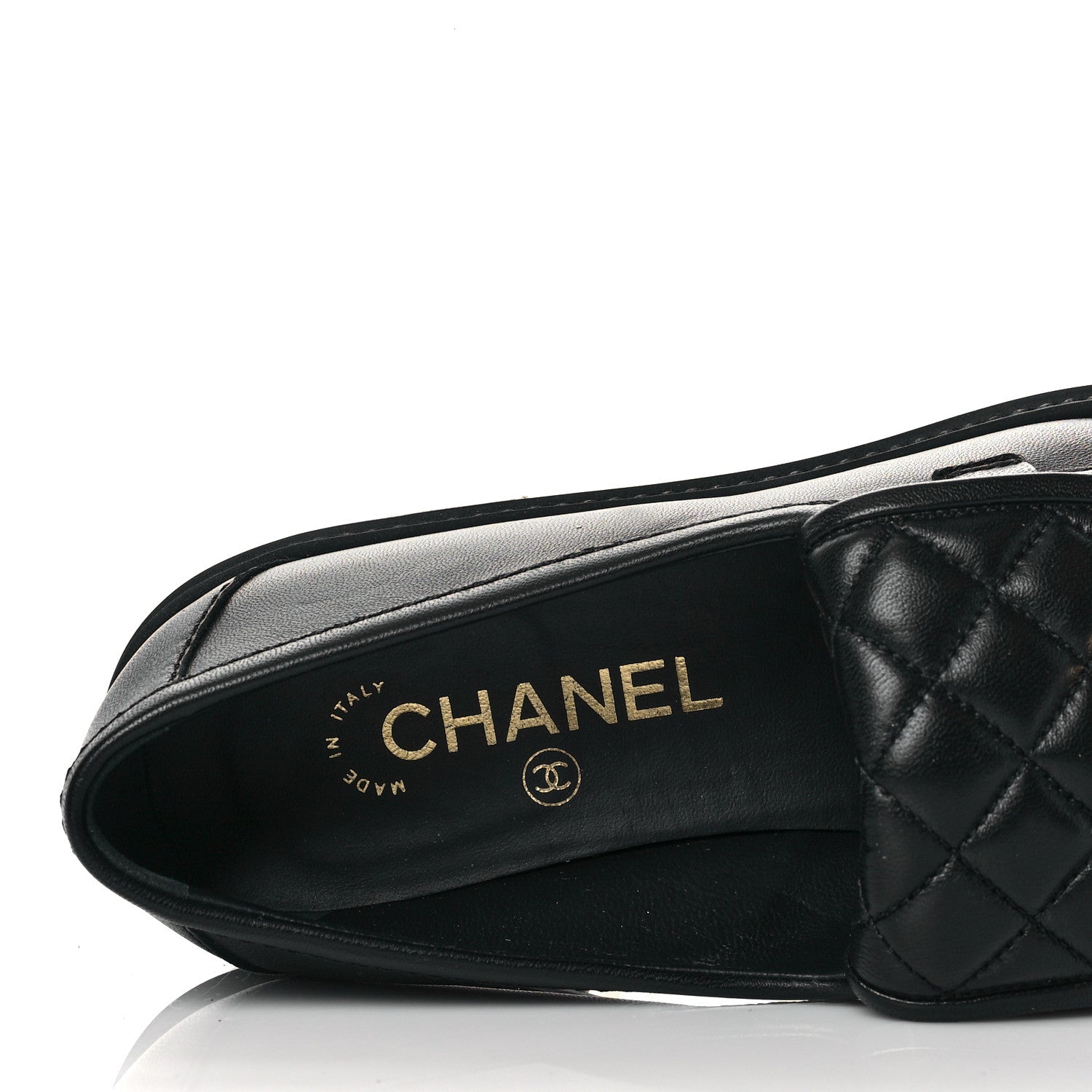 Chanel Lambskin Quilted CC Turnlock Loafers 39 Black 8 of 10