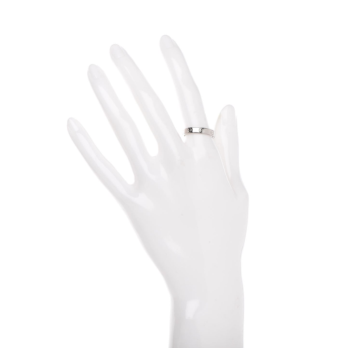 18K White Gold 3.5mm LOVE Wedding Band Ring 54 6.75