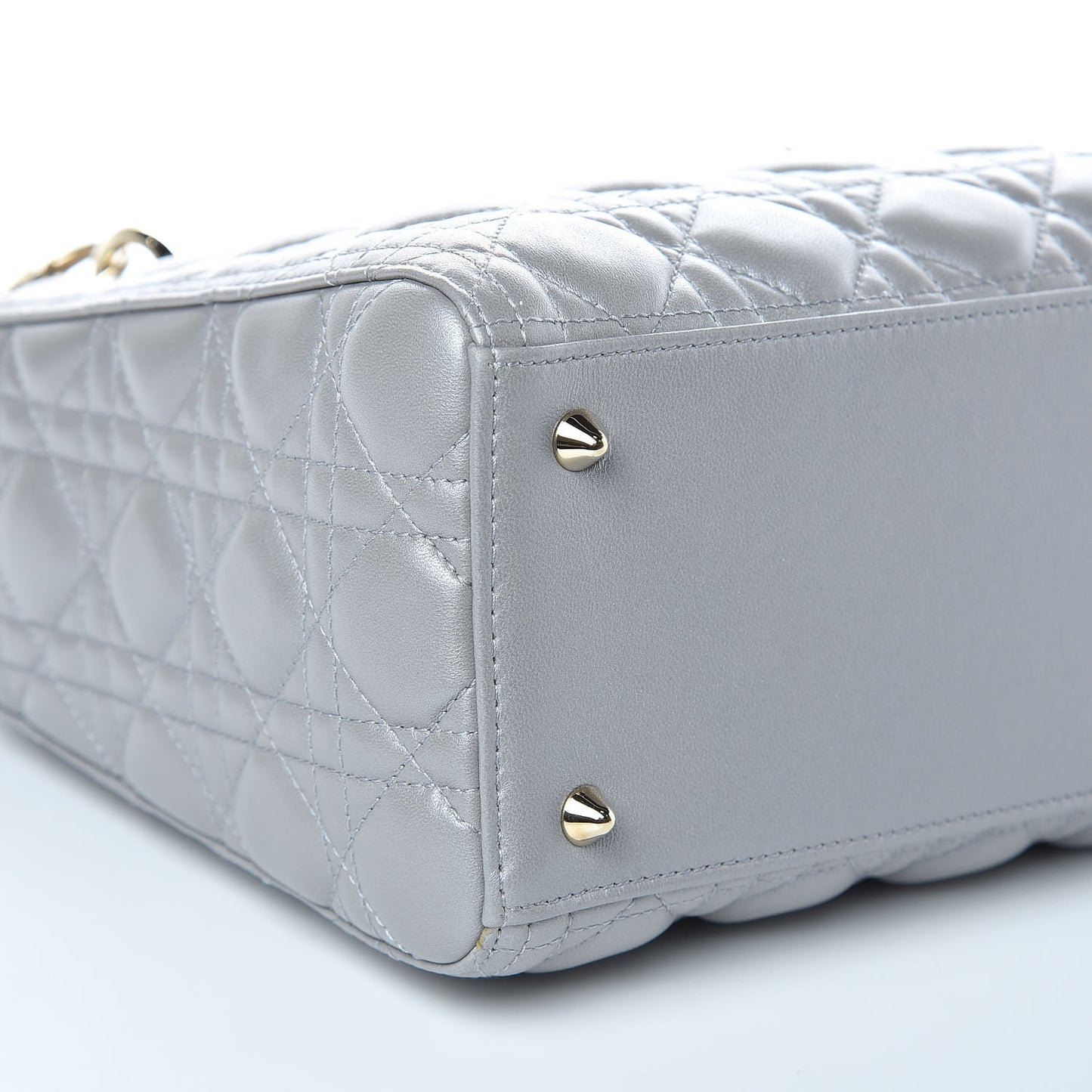 Lambskin Cannage Medium Lady Dior Grey