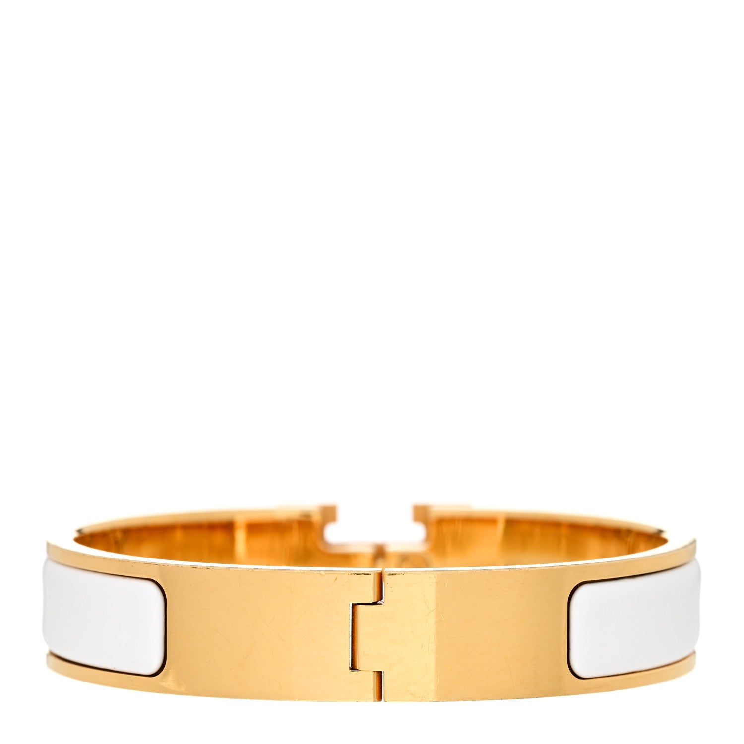 Hermes Enamel Narrow Clic Clac H Bracelet PM White 3 of 4