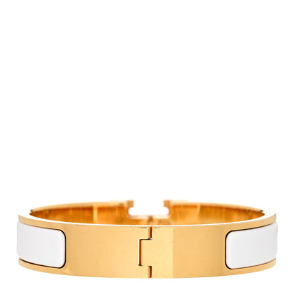Hermes Enamel Narrow Clic Clac H Bracelet PM White 3 of 4