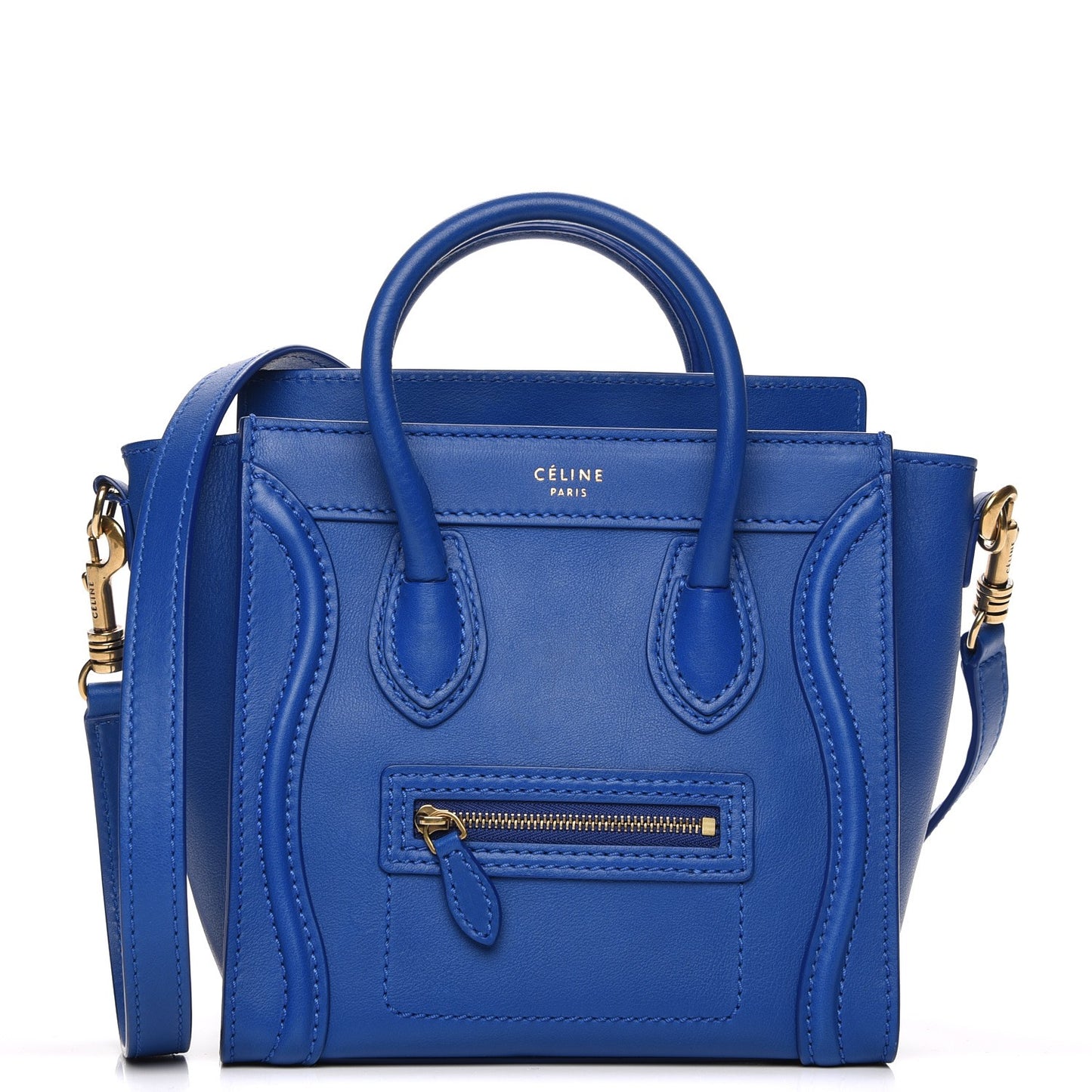 Smooth Calfskin Nano Luggage Royal Blue