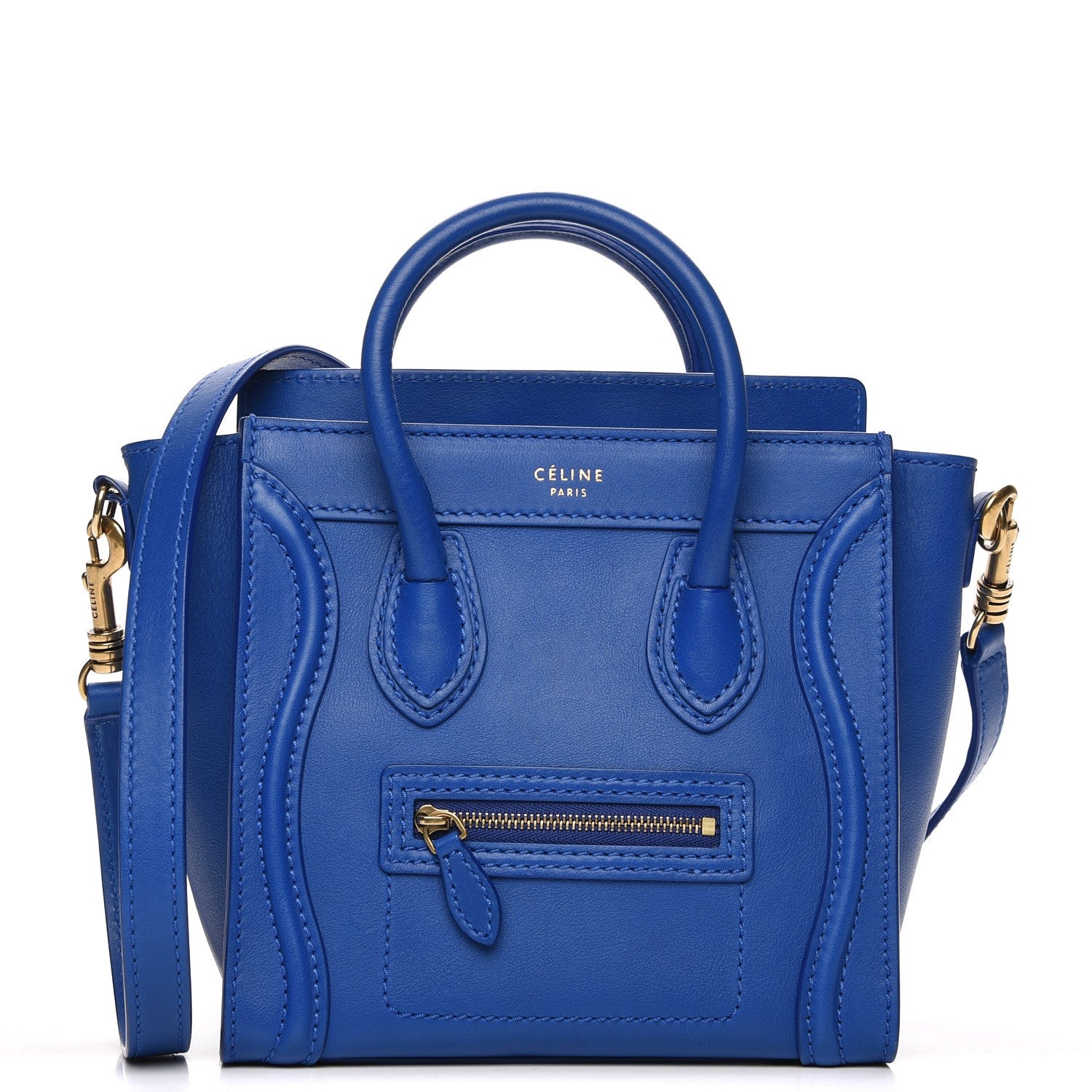 Celine Smooth Calfskin Nano Luggage Royal Blue 1 of 7