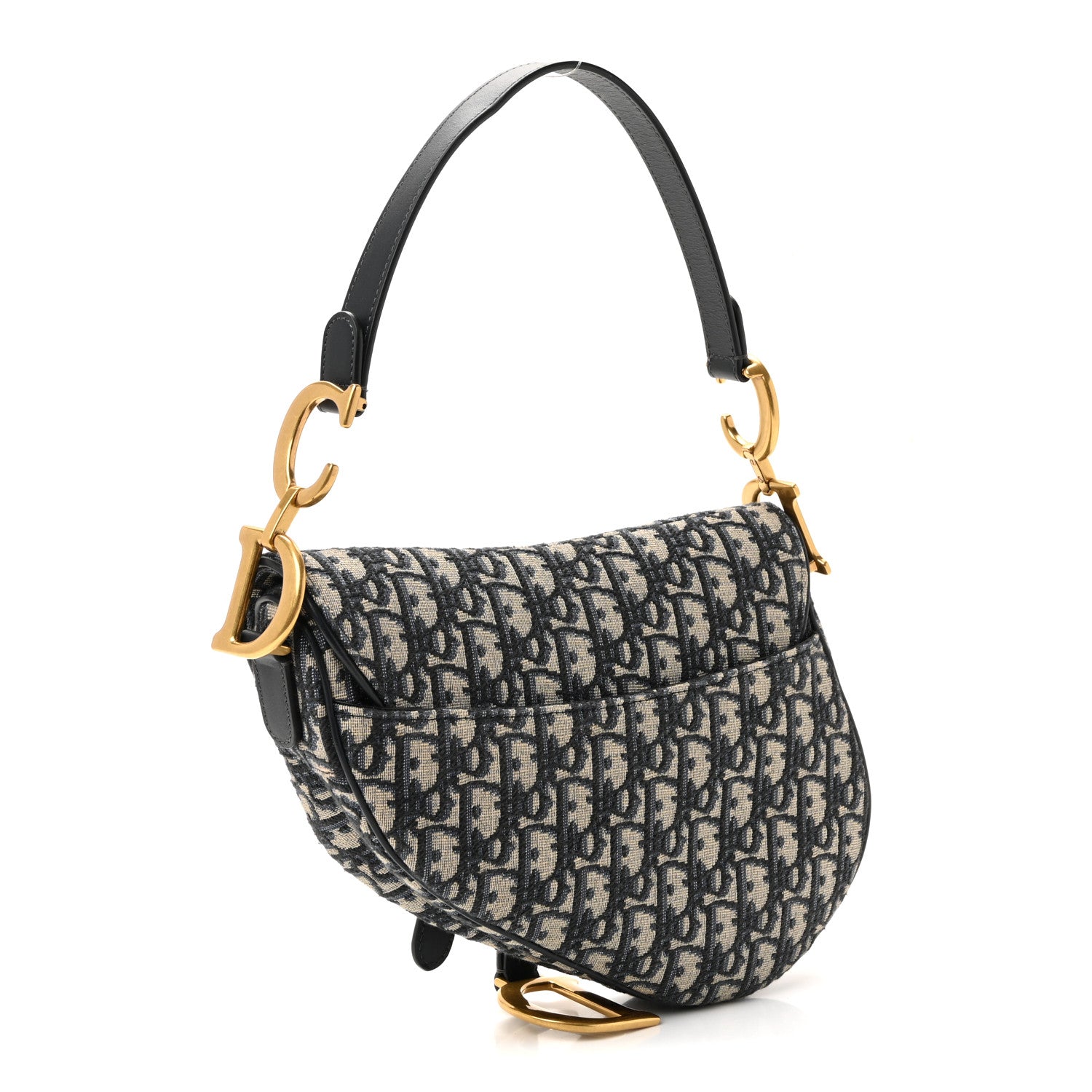 DIOR ディオール Oblique Saddle Shoulder bag M0447CTZQ オブリーク サドル ショルダーバッグ ネイビー Christian Dior Oblique Saddle Bag Blue 1821676 – FASHIONPHILE
