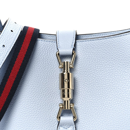 Gucci Grained Calfskin Web Medium Jackie 1961 Hobo Light Blue 8 of 10