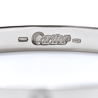 Cartier 18K White Gold LOVE Bracelet 17 5 of 7