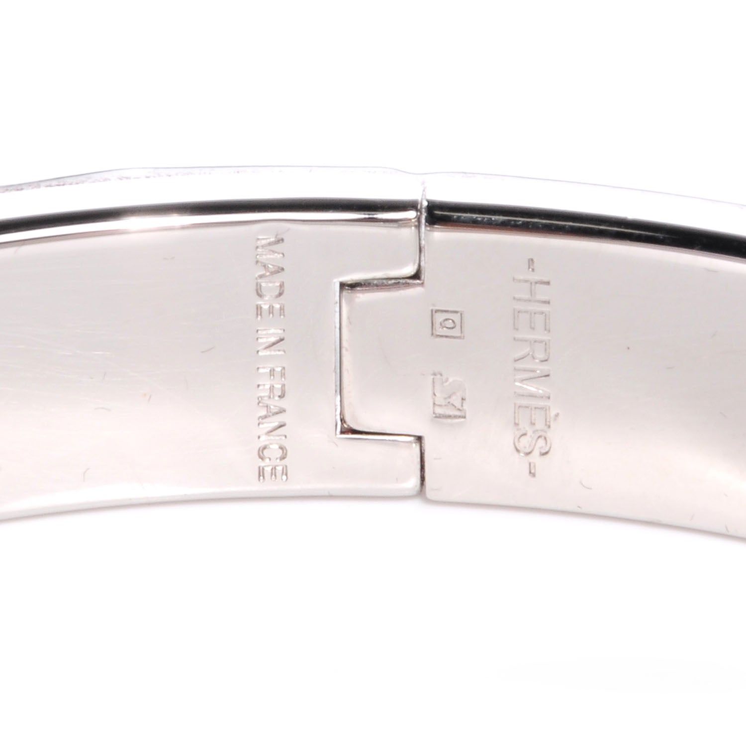 Hermes Enamel Narrow Clic Clac H Bracelet PM Slate 5 of 6