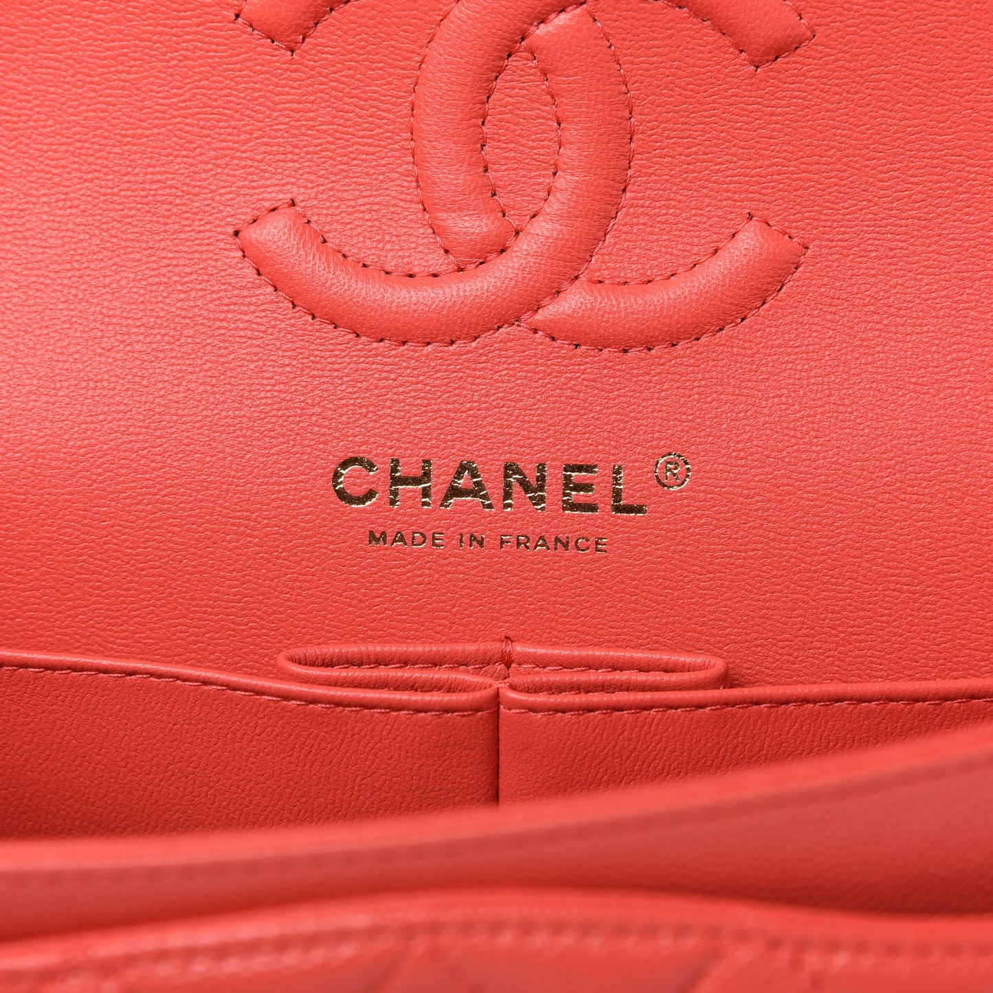 Caviar Quilted Small Double Flap Red