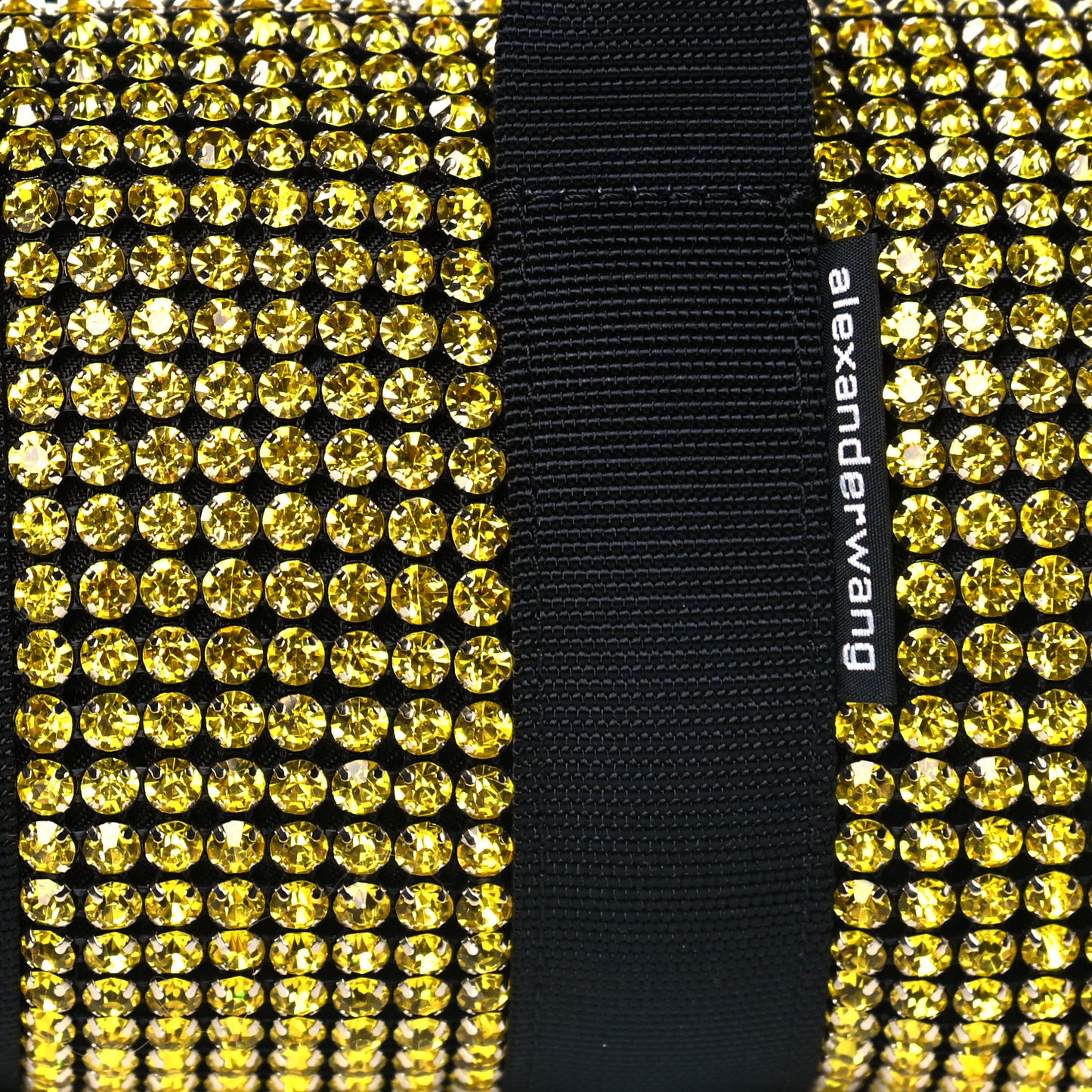 Mesh Crystal Rhinestone Mini Cruiser Duffle Lemon