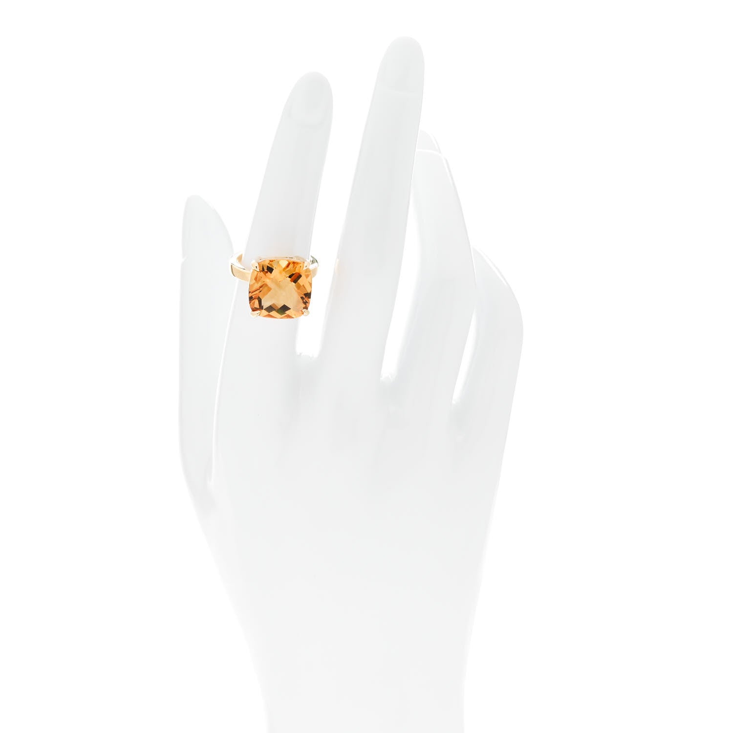 Tiffany 18K Yellow Gold Citrine Sparklers Cocktail Ring 52 6 2 of 5