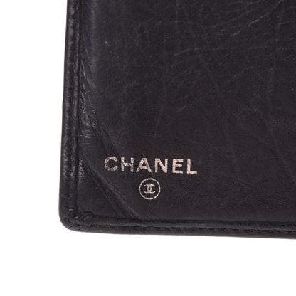 Chanel Aged Calfskin Quilted Cambon Yen Wallet Black 6 of 15