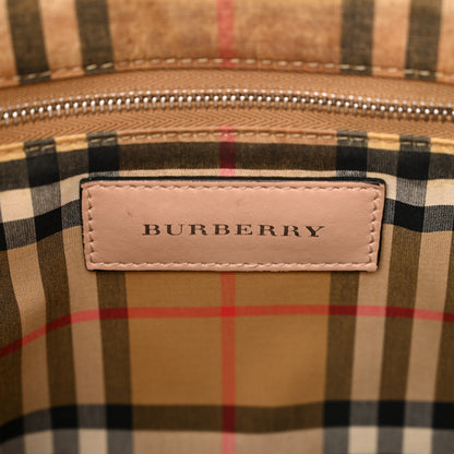 Burberry Calfskin Perforated Medium Banner Tote Pale Fawn Pink 7 of 18