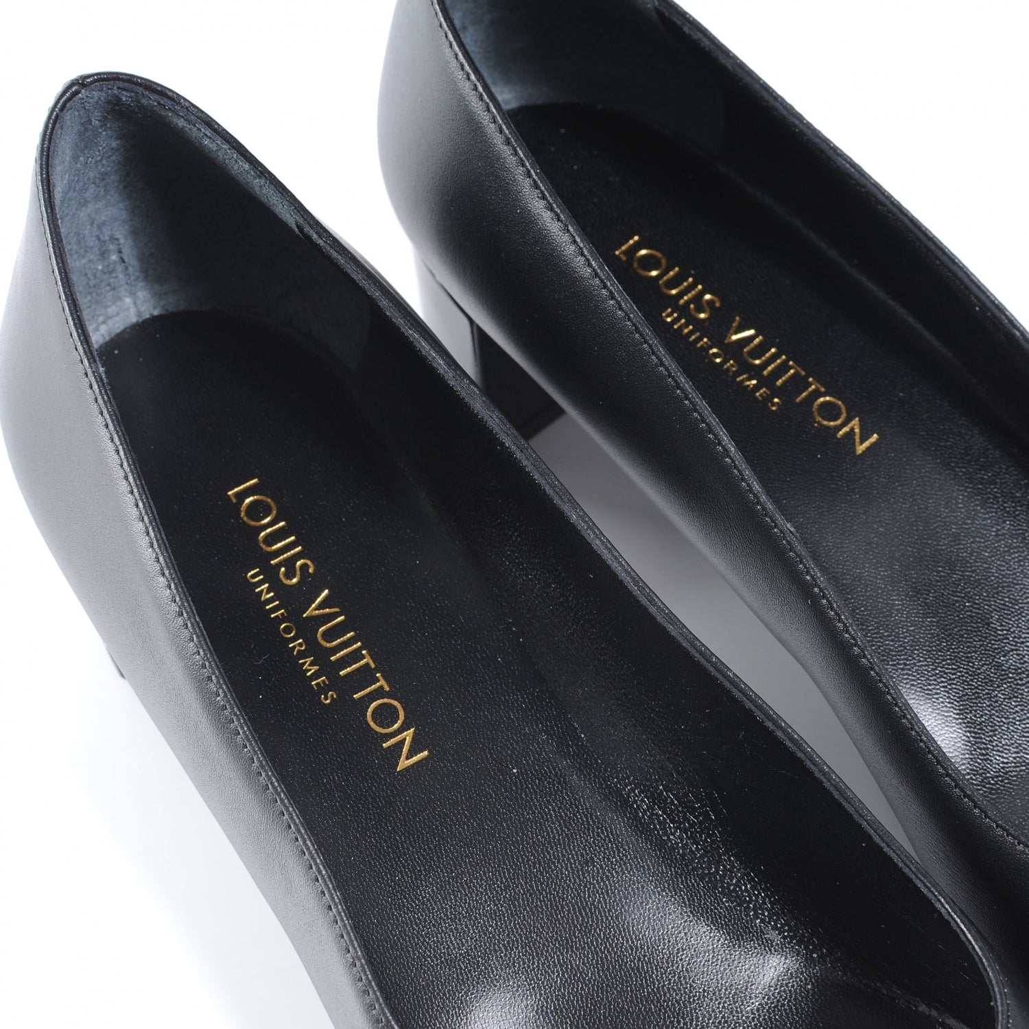 Louis Vuitton Leather Buckle Heels 36 Black 6 of 6