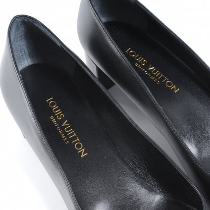 Louis Vuitton Leather Buckle Heels 36 Black 6 of 6
