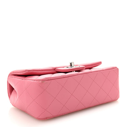 Chanel Lambskin Quilted Mini Rectangular Flap Pink 4 of 10